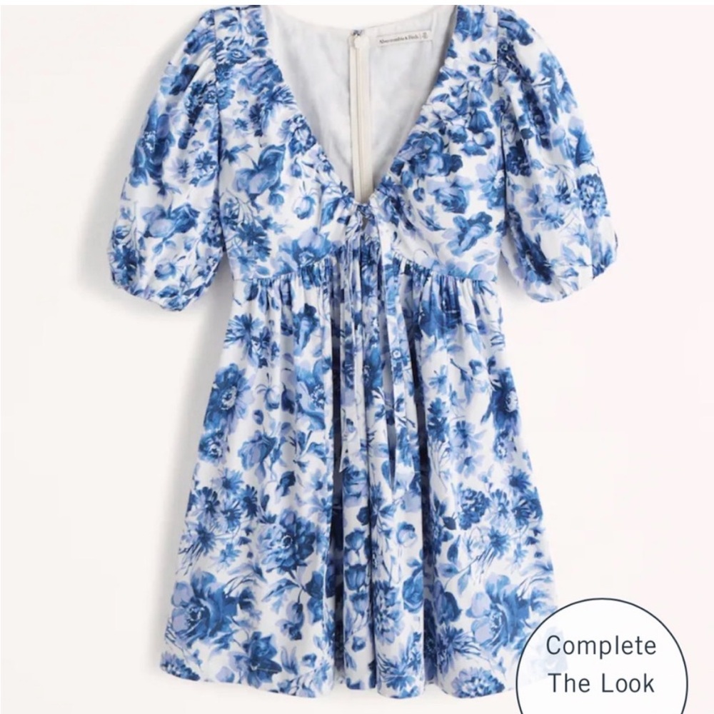 Abercrombie & Fitch poplin v-neck mini dress (like new!)
